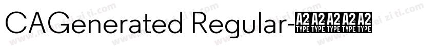 CAGenerated Regular字体转换